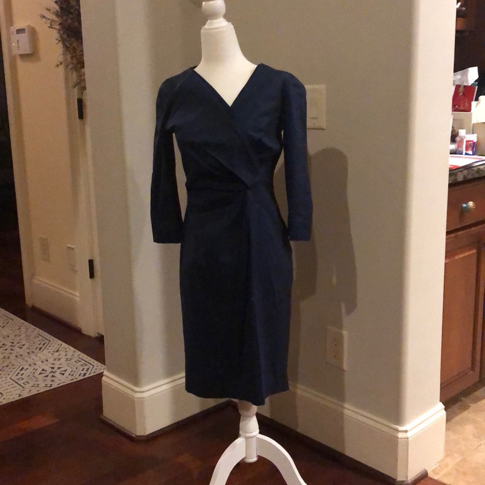 Lafayette 148 navy dress